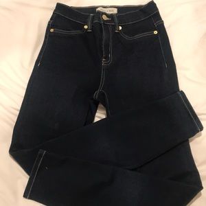 Dark blue denim jeans